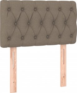 vidaXL vidaXL Łóżko kontynentalne z materacem, taupe, tkanina, 80x200 cm 6