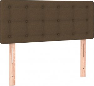 vidaXL vidaXL Łóżko kontynentalne z materacem, brązowe, tkanina, 90x190 cm 6