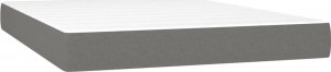vidaXL vidaXL Łóżko kontynentalne z materacem, ciemnoszara tkanina 140x190 cm 5