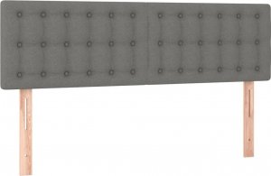 vidaXL vidaXL Łóżko kontynentalne z materacem, ciemnoszara tkanina 140x190 cm 6