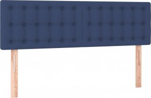 vidaXL vidaXL Łóżko kontynentalne z materacem, niebieskie, tkanina 140x190 cm 6