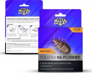 NO PEST Lep z Wabikiem na Pluskwy 5 szt Pułapka Lepowa Środek Sposób Pułapka na Pluskwy + Wabik 5