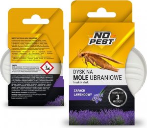 NO PEST Dysk na Mole Ubraniowe o Zapachu Lawendy Środek na Mole Odzieżowe Pułapka przeciw Molom Ubraniowym 3