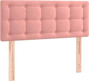 vidaXL vidaXL Łóżko kontynentalne z materacem, różowe, aksamit, 90x200 cm 6