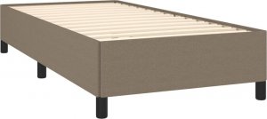 vidaXL vidaXL Łóżko kontynentalne z materacem, taupe, tkanina, 90x200 cm 4