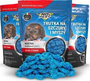 NO PEST 3x Trutka na Szczury i Myszy 1kg Środek Trucizna Substancja Kostka na Myszy Szczury Gryzonie 1