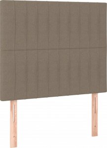 vidaXL vidaXL Łóżko kontynentalne z materacem, taupe, tkanina, 90x190 cm 6