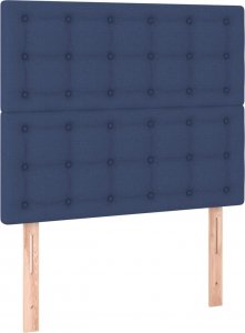 vidaXL vidaXL Łóżko kontynentalne z materacem, niebieskie, tkanina, 80x200 cm 6