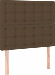vidaXL vidaXL Łóżko kontynentalne z materacem, brązowe, tkanina, 90x200 cm 6