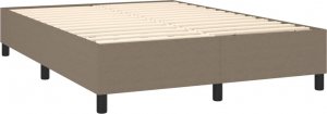 vidaXL vidaXL Łóżko kontynentalne z materacem, taupe, tkanina, 140x200 cm 4
