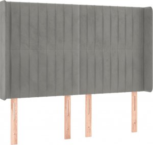 vidaXL vidaXL Łóżko kontynentalne z materacem, jasnoszare, 140x190cm, aksamit 7