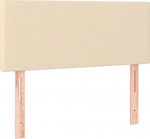 vidaXL vidaXL Łóżko kontynentalne z materacem, kremowe, 90x190 cm, tkanina 7