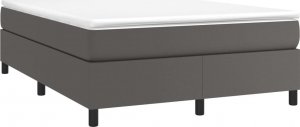 vidaXL vidaXL Łóżko kontynentalne, szare, 140x190 cm, obite sztuczną skórą 3