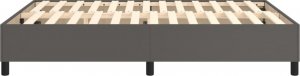 vidaXL vidaXL Łóżko kontynentalne, szare, 140x190 cm, obite sztuczną skórą 6