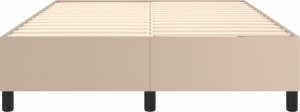 vidaXL vidaXL Łóżko kontynentalne, cappuccino, 140x190cm obite sztuczną skórą 5