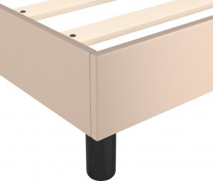 vidaXL vidaXL Łóżko kontynentalne, cappuccino, 140x190cm obite sztuczną skórą 7