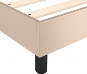 vidaXL vidaXL Łóżko kontynentalne, cappuccino, 140x200cm obite sztuczną skórą 7