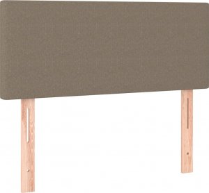 vidaXL vidaXL Łóżko kontynentalne z materacem, taupe, tkanina, 90x190 cm 6