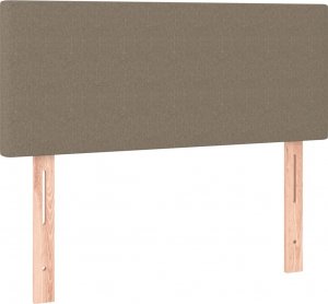 vidaXL vidaXL Łóżko kontynentalne z materacem, taupe, tkanina, 90x200 cm 6
