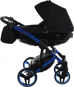 Wózek Junama Wózek JUNAMA DIAMOND INDIVIDUAL dziecięcy wielofunkcyjny 4w1 niebieski stelaż (z bazą isofix) 1