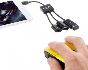 HUB USB SwiatKabli HUB 1x microUSB 2x USB tablet ANDROID OTG myszka 3