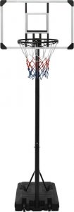vidaXL vidaXL Stojak do koszykówki z przezroczystą tablicą, 235-305 cm 2
