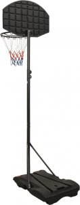 vidaXL Stojak do koszykówki, czarny, 216-250 cm, polietylen 4
