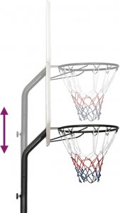 vidaXL vidaXL Stojak do koszykówki, biały, 282-352 cm, polietylen 8