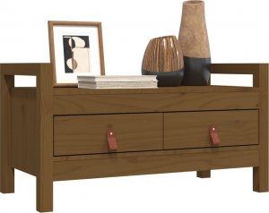 vidaXL vidaXL Ławka do przedpokoju, miodowy brąz, 80x40x43 cm, drewno sosnowe 8