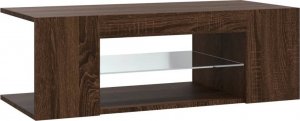 vidaXL vidaXL Szafka TV z oświetleniem LED, brązowy dąb, 90x39x30 cm 3