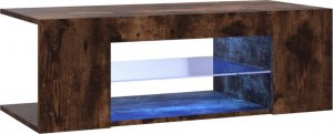vidaXL vidaXL Szafka pod TV z oświetleniem LED, przydymiony dąb, 90x39x30 cm 2