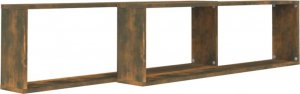 vidaXL Półki ścienne, 2 szt., przydymiony dąb, 100x15x30 cm 3