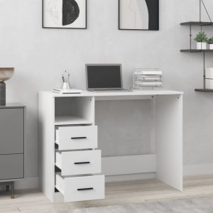 Biurko vidaXL Białe 102 cm x 50 cm 3
