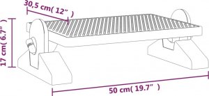 vidaXL vidaXL Podnóżek, czarny, 50 x 30,5 x 17 cm 8