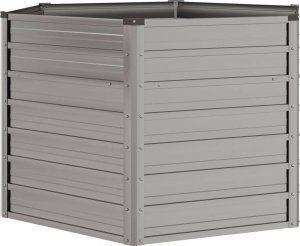 vidaXL Donica ogrodowa, szara, 129x129x77 cm, stal kortenowska 2