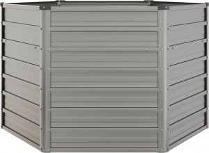 vidaXL Donica ogrodowa, szara, 129x129x77 cm, stal kortenowska 4