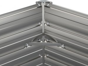 vidaXL Donica ogrodowa, szara, 129x129x77 cm, stal kortenowska 5