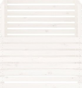 vidaXL Kompostownik, biały, 100x100x102 cm, lite drewno sosnowe 5