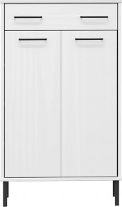 vidaXL vidaXL Szafka na buty OSLO, metalowe nóżki, biała, sosnowa 4