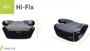 Fotelik samochodowy 4Baby Fotelik Hi-fix 125-150 cm i-size graphite 4baby 12