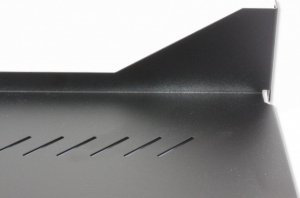 Techly Techly 360882 Półka 1U 150mm rack 19, 2 punkty mocowania, perforowana, czarna 3