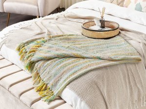 Beliani Koc 130 x 170 cm żółto-zielony NUWAR! 2