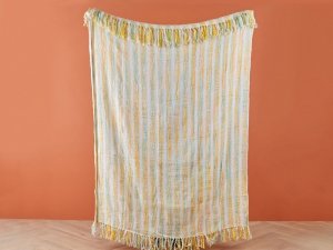 Beliani Koc 130 x 170 cm żółto-zielony NUWAR! 3