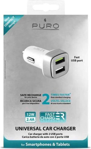 Ładowarka Puro Mini 2x USB-A 4.8 A  (FCMCH2USB24SCWHI) 2