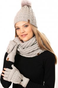 HEYO Damski zestaw zimowy czapka komin rękawiczki HZ0009 HEYO 12