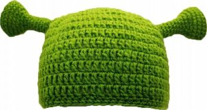 Edibazzar Czapka unisex pleciona shrek zielona ciepła zimowa 4