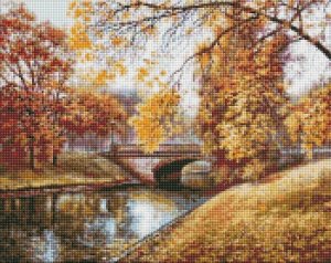 Ideyka Diamentowa mozaika - Jesienny krajobraz 40x50cm 1