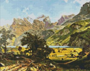Ideyka Diamentowa mozaika - Magiczny krajobraz 40x50cm 1