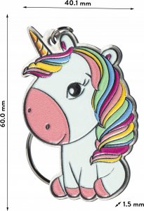 Breloczek Kadax BRELOK ZAWIESZKA DO KLUCZY DZIEWCZYNKA JEDNOROŻEC 7