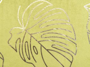 Beliani 2 welurowe poduszki dekoracyjne w liście 45 x 45 cm jasnozielone MONSTERA! 6